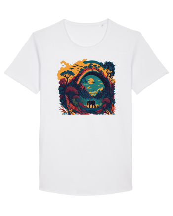 Magic jungle - blue elephant White
