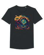 Magic jungle - blue elephant Tricou mânecă scurtă guler larg Bărbat Skater