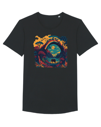 Magic jungle - blue elephant Black