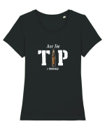 Just the TIP I promise Tricou mânecă scurtă guler larg fitted Damă Expresser