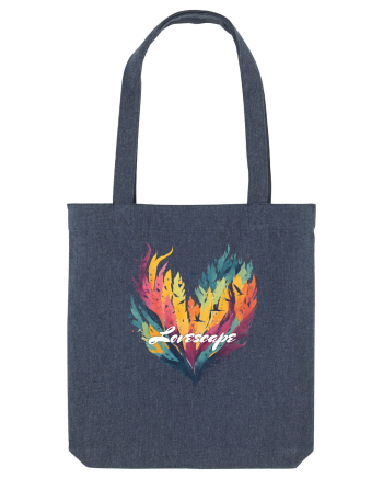 Lovescape - feather birds landscape Midnight Blue