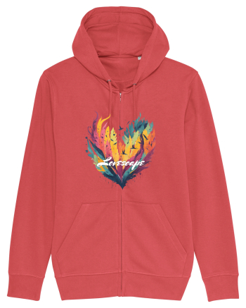 Lovescape - feather birds landscape Carmine Red