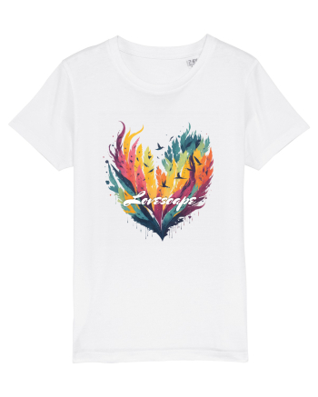 Lovescape - feather birds landscape White