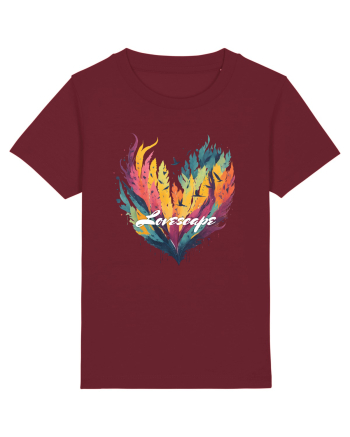 Lovescape - feather birds landscape Burgundy