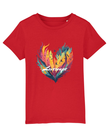Lovescape - feather birds landscape Red