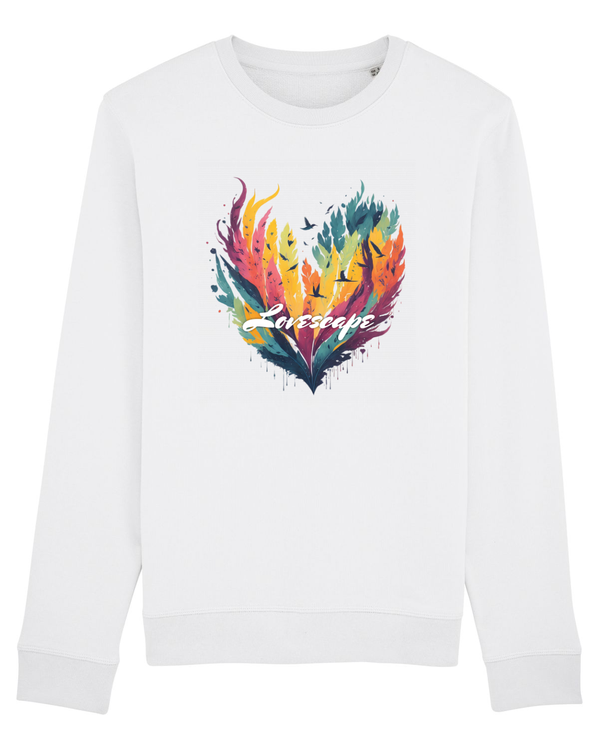 Bluză mânecă lungă Unisex Rise White