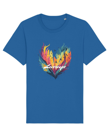 Lovescape - feather birds landscape Royal Blue