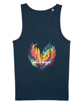Lovescape - feather birds landscape Navy