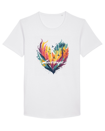 Lovescape - feather birds landscape White