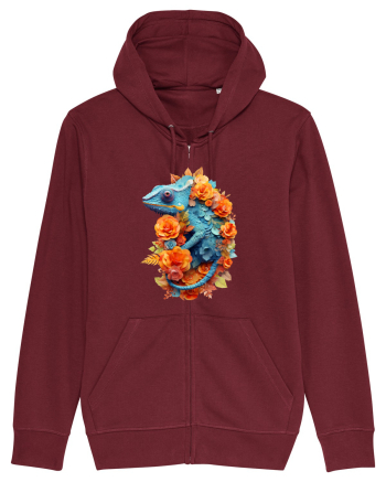 Cameleon printre flori Burgundy