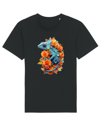 Cameleon printre flori Black