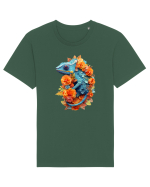 Cameleon printre flori Tricou mânecă scurtă Unisex Rocker