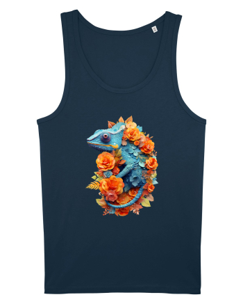 Cameleon printre flori Navy