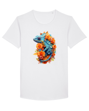 Cameleon printre flori White