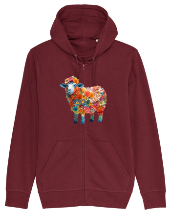 Oaia vesela cu flori Burgundy