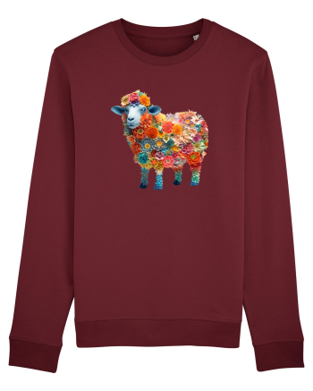 Oaia vesela cu flori Burgundy