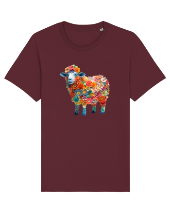 Oaia vesela cu flori Burgundy