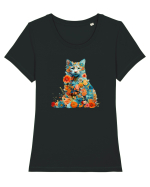 Pisica speciala Tricou mânecă scurtă guler larg fitted Damă Expresser