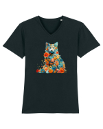Pisica speciala Tricou mânecă scurtă guler V Bărbat Presenter