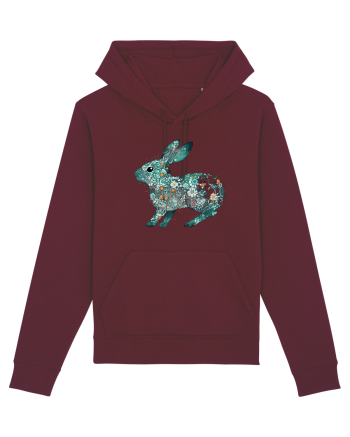 Iepure floral Burgundy