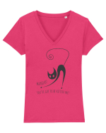 are you kitten me? Tricou mânecă scurtă guler V Damă Evoker