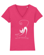 monday anyone? Tricou mânecă scurtă guler V Damă Evoker