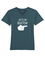 With my biatch Tricou mânecă scurtă guler V Bărbat Presenter