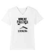 Workout partner needed Tricou mânecă scurtă guler V Bărbat Presenter
