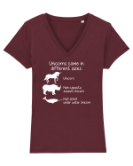 Unicorn types Tricou mânecă scurtă guler V Damă Evoker
