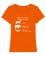Unicorn types Tricou mânecă scurtă guler larg fitted Damă Expresser