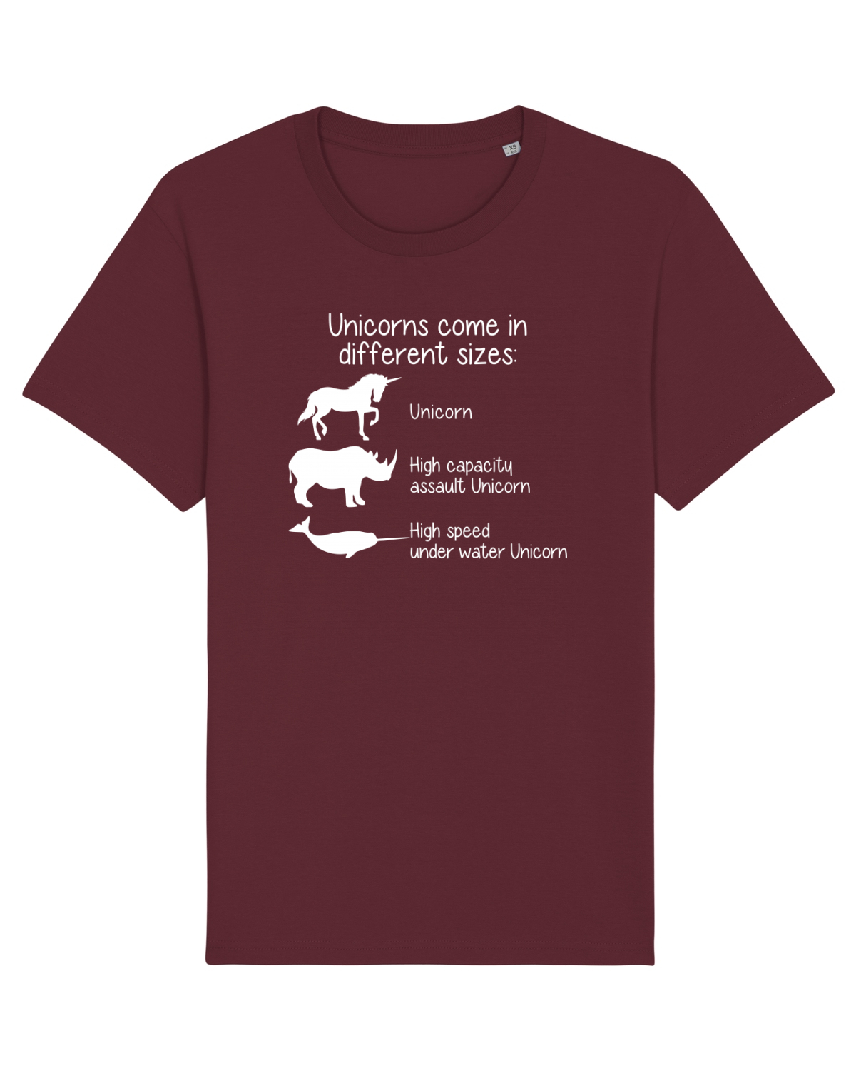 Tricou mânecă scurtă Unisex Rocker Burgundy