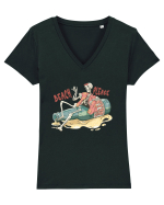 Beach Please Tricou mânecă scurtă guler V Damă Evoker