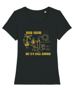 Dead Inside But It's Still Summer Tricou mânecă scurtă guler larg fitted Damă Expresser