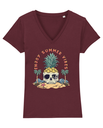 Enjoy Summer Vibes Burgundy