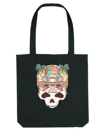 Free Your Mind Retro Beach Skull Black
