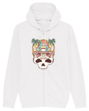 Free Your Mind Retro Beach Skull White