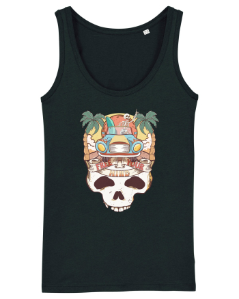 Free Your Mind Retro Beach Skull Black