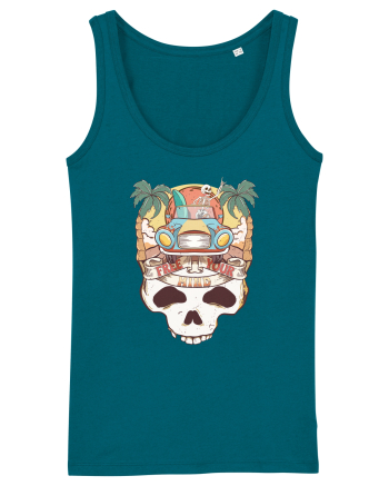 Free Your Mind Retro Beach Skull Ocean Depth