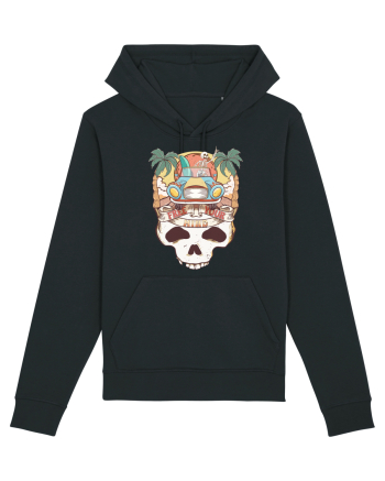 Free Your Mind Retro Beach Skull Black