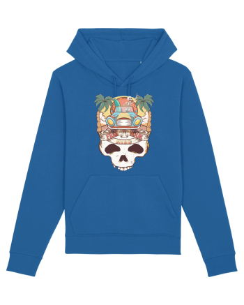 Free Your Mind Retro Beach Skull Royal Blue