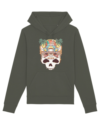 Free Your Mind Retro Beach Skull Khaki