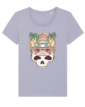 Free Your Mind Retro Beach Skull Lavender