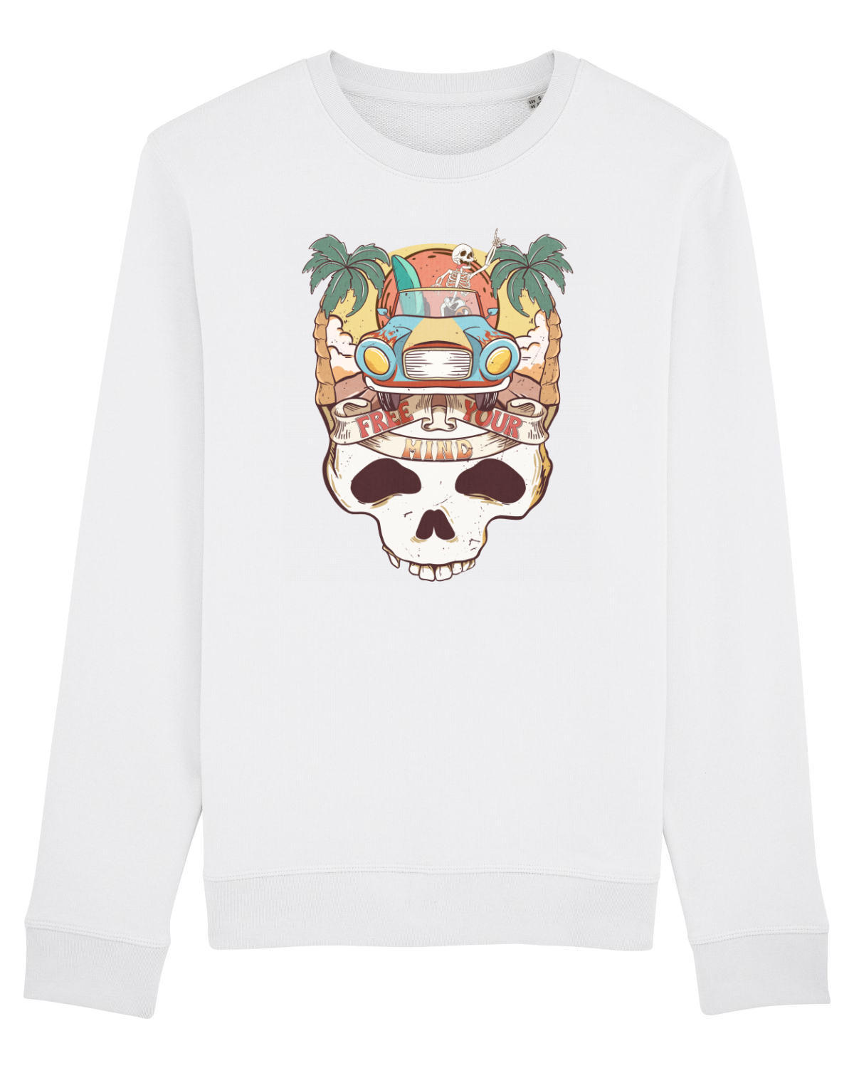 Bluză mânecă lungă Unisex Rise White