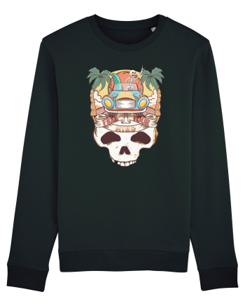 Free Your Mind Retro Beach Skull Black