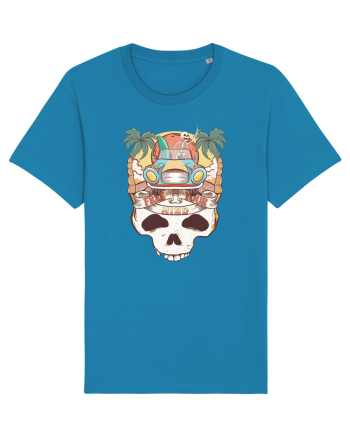 Free Your Mind Retro Beach Skull Azur