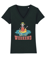 Give Me Weekend Tricou mânecă scurtă guler V Damă Evoker