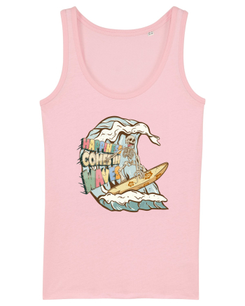 Happiness Comes In Waves Cotton Pink