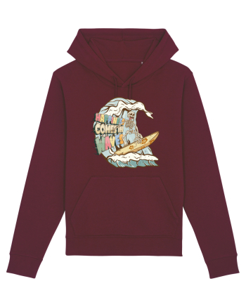 Happiness Comes In Waves Burgundy