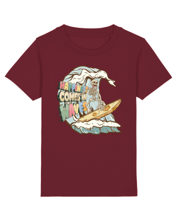Happiness Comes In Waves Burgundy