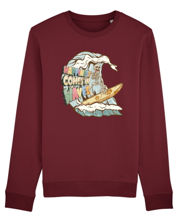 Happiness Comes In Waves Burgundy
